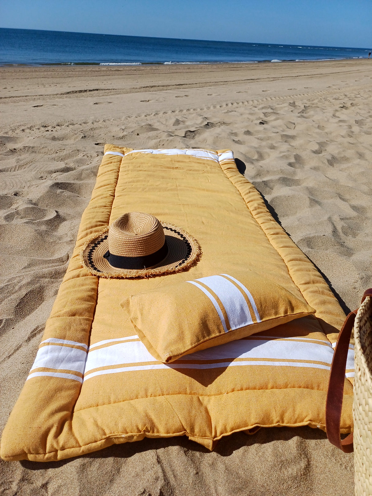 Coussin de plage gonflable Auténtica Curry 100% coton