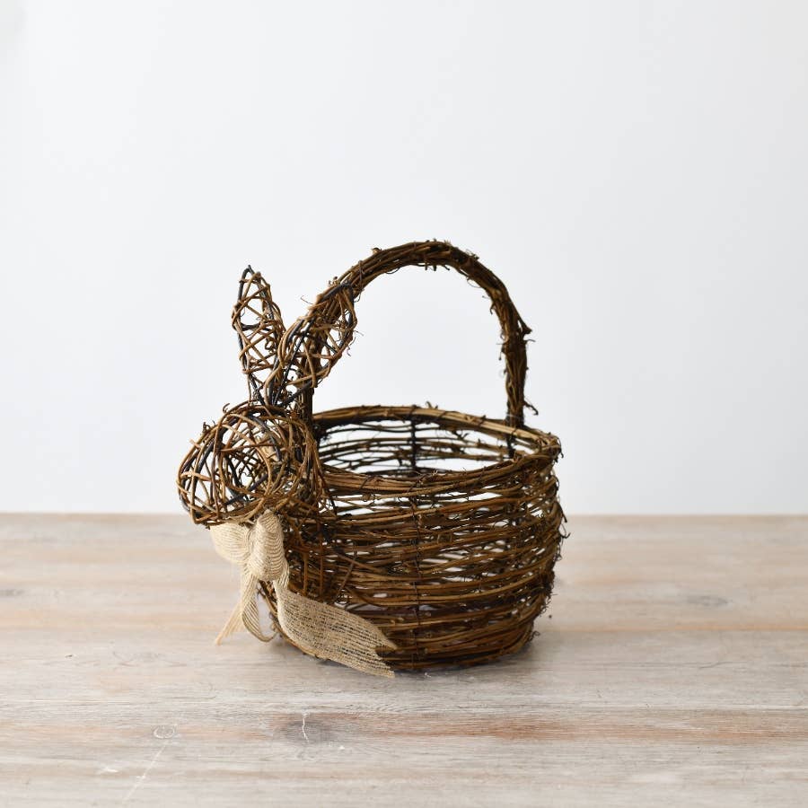 Panier de rangement lapin en rotin, 10 cm