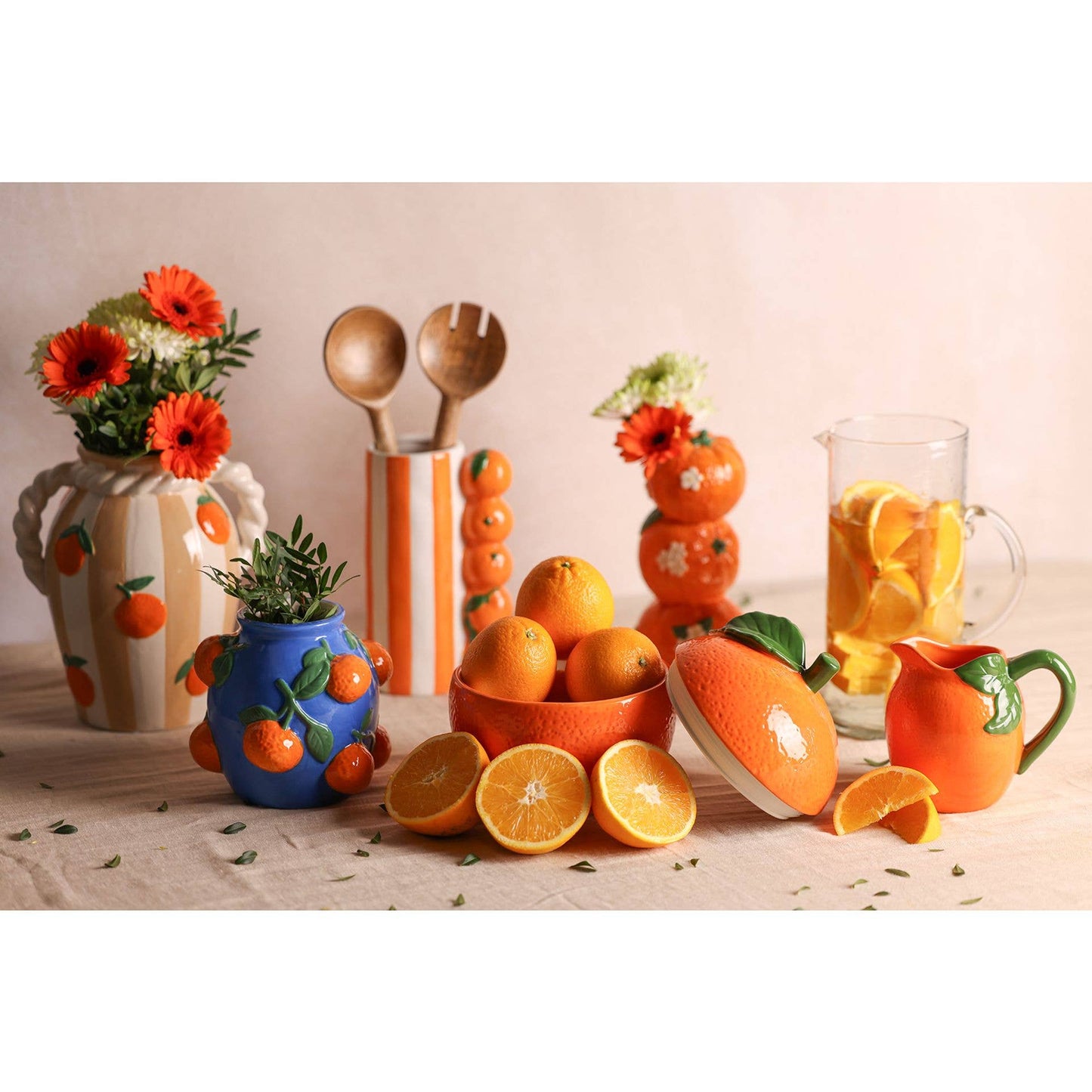 Vase Triple Orange Hestia 21cm