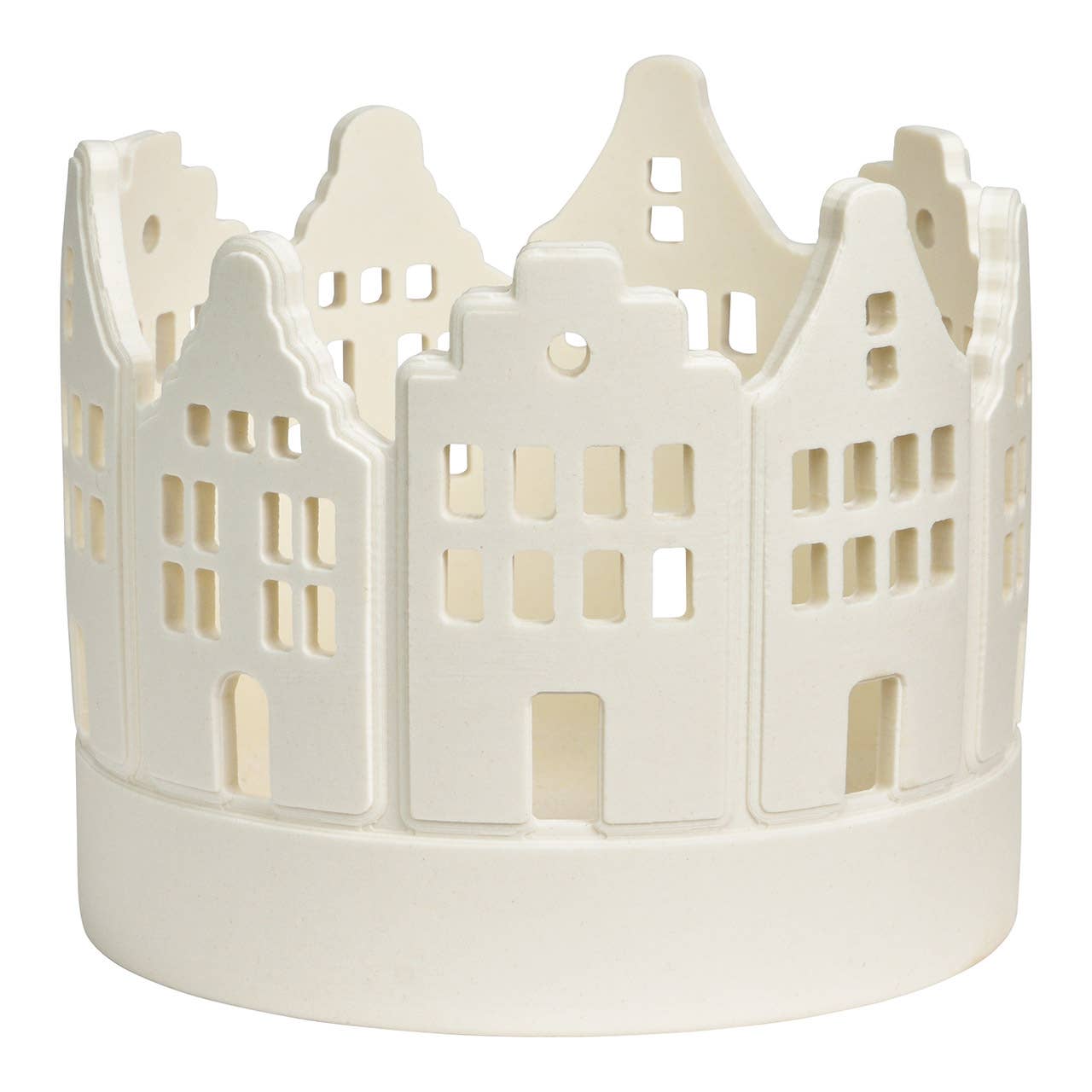 Photophore en porcelaine, blanc (L/H/P) 10x9x10cm