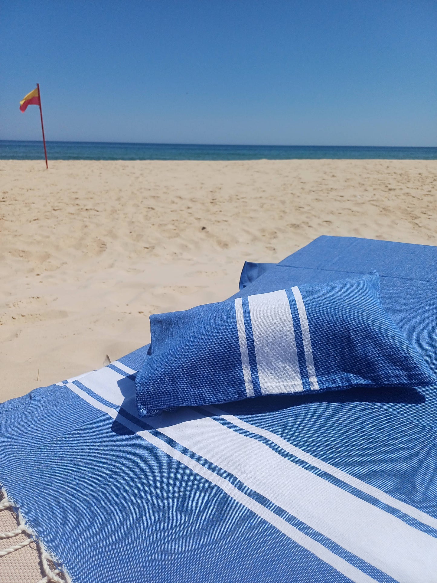 Coussin de plage gonflable Auténtica Verde agua 100% coton