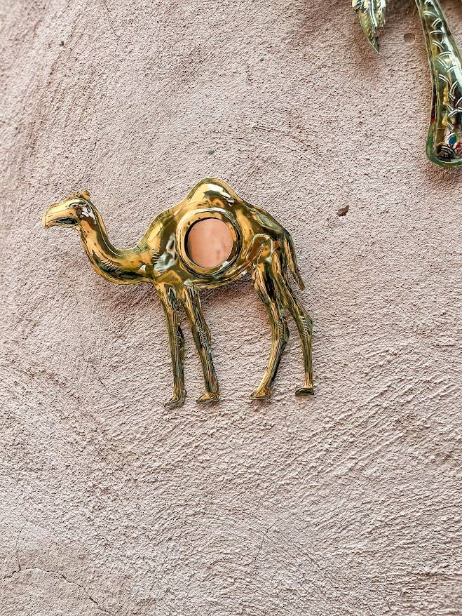 Miroir Chameau Conçu par Nomad par LIV, Bronze, Laiton, miroir
