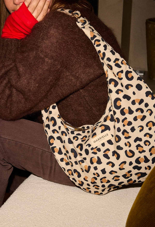 Sac New B en coton Léopard: LÉOPARD