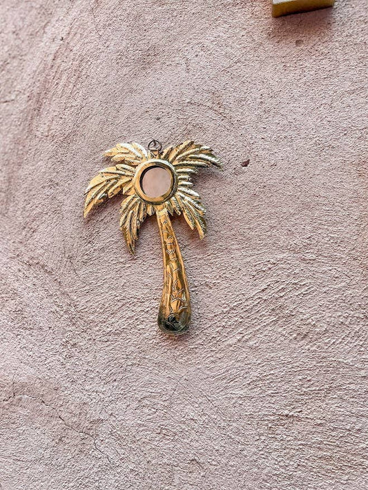 Miroir design Palmier Nomad par LIV, Bronze, Laiton, Miroir