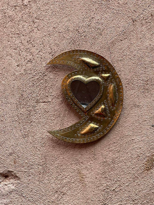 Miroir Sweatheart Moon, doré, bronze, lune