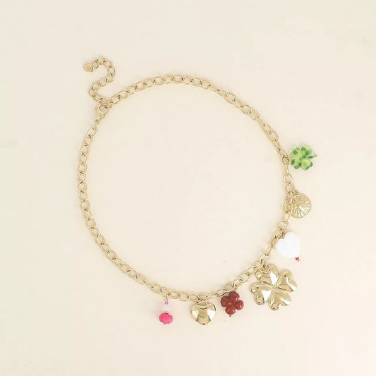 Collier pampilles Trèfle