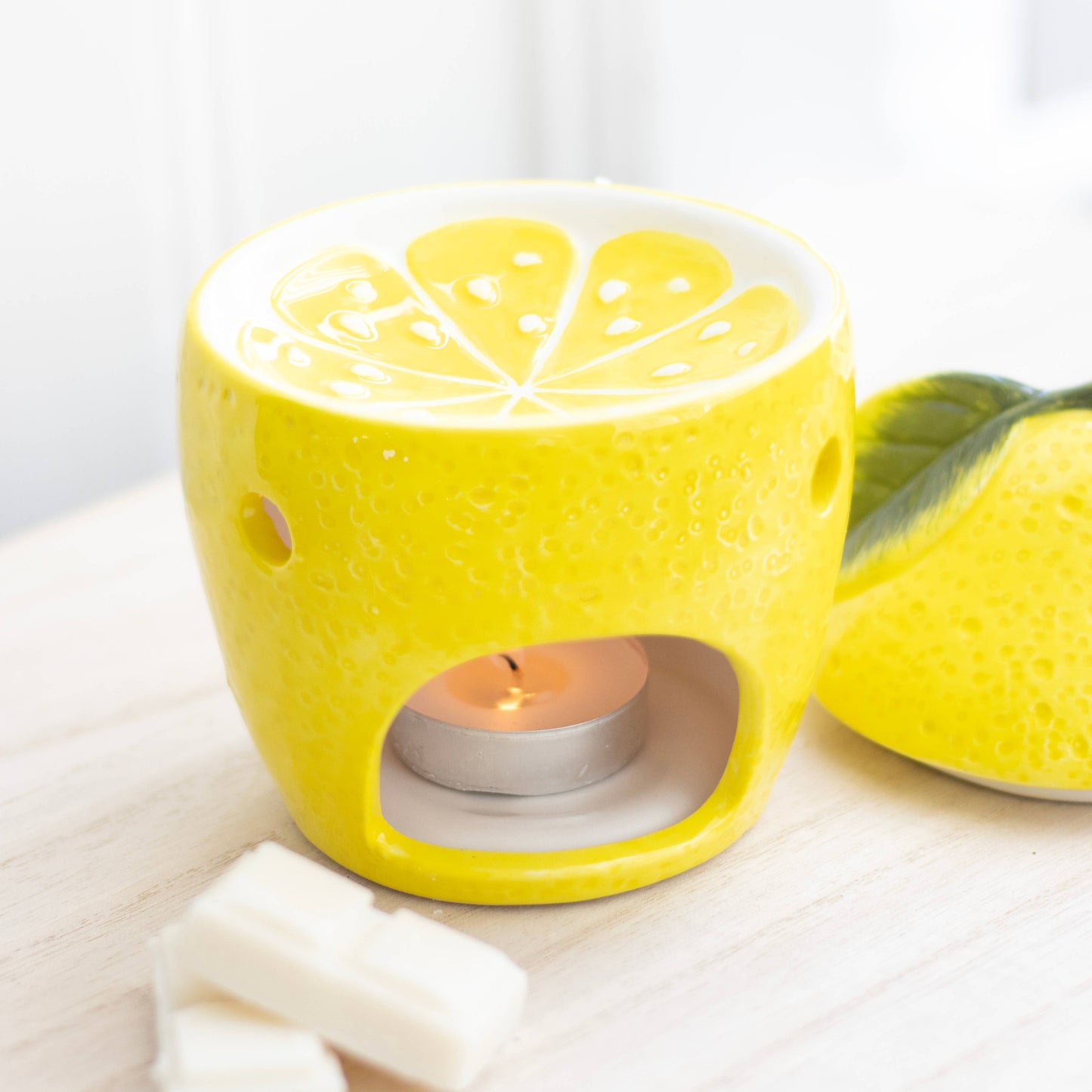Brûleur à huile et chauffe-cire jaune citron