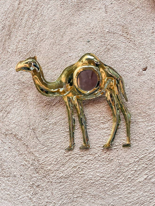 Miroir Chameau Conçu par Nomad par LIV, Bronze, Laiton, miroir