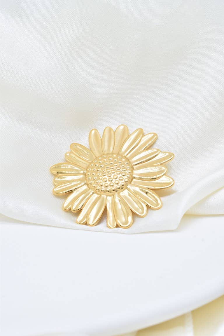Broche en acier inoxydable - BH500035: Doré