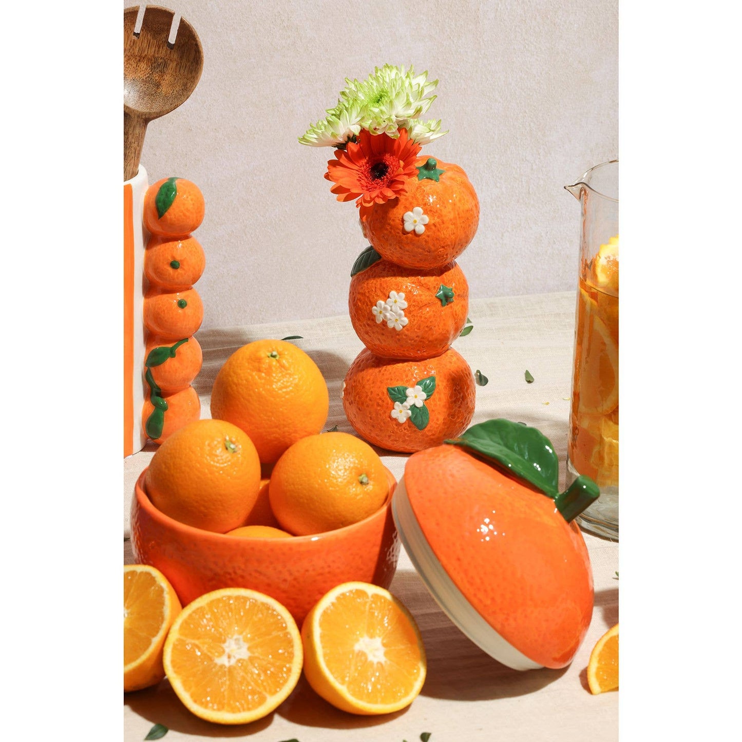 Vase Triple Orange Hestia 21cm