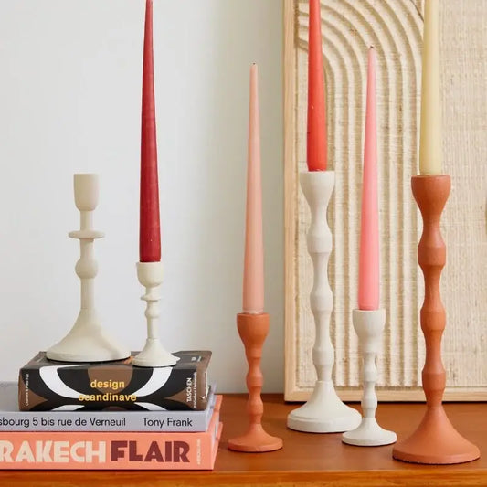 Bougeoir Solar - 31 cm - Terracotta