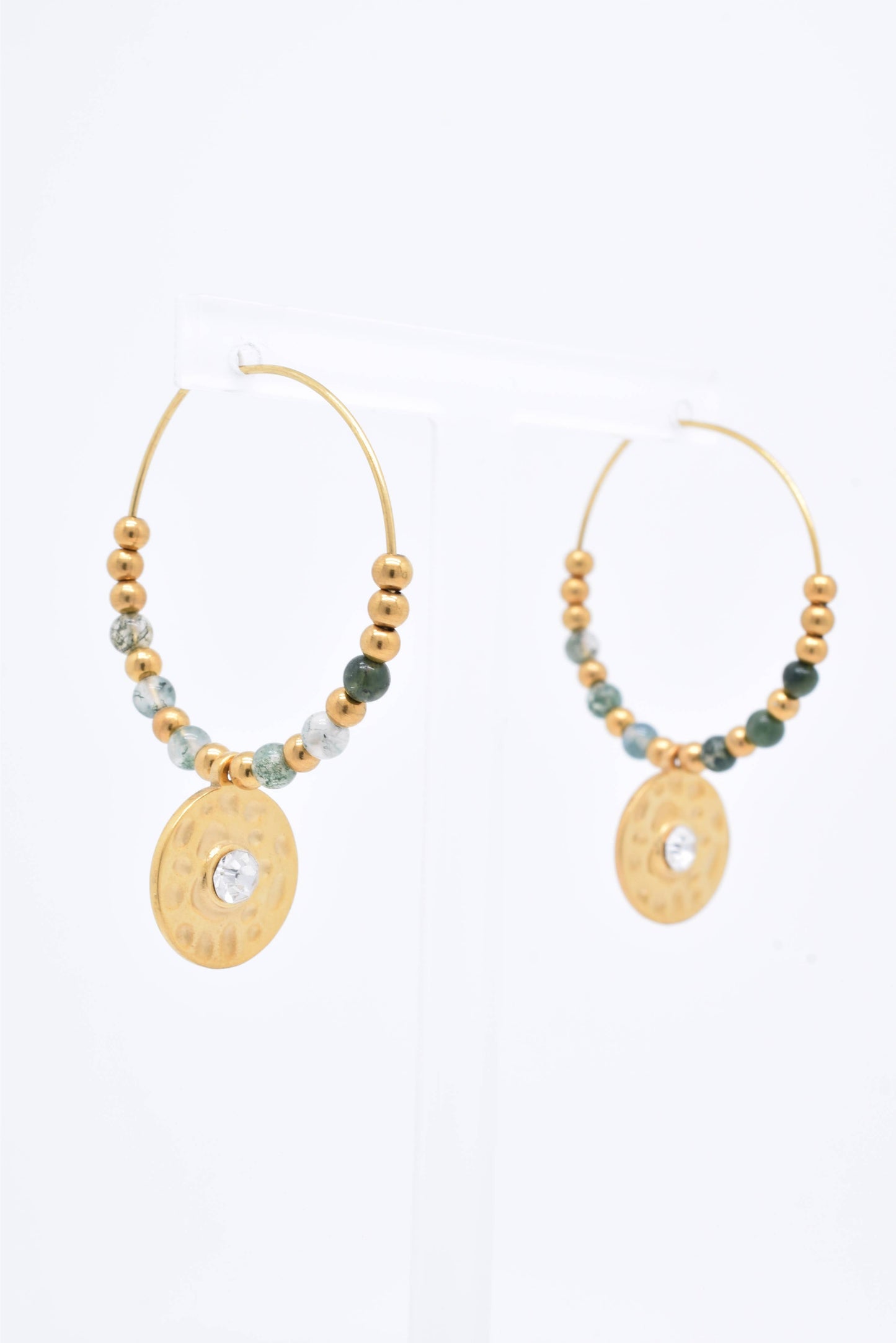 BOUCLES D'OREILLES - BO100118OR: Vert