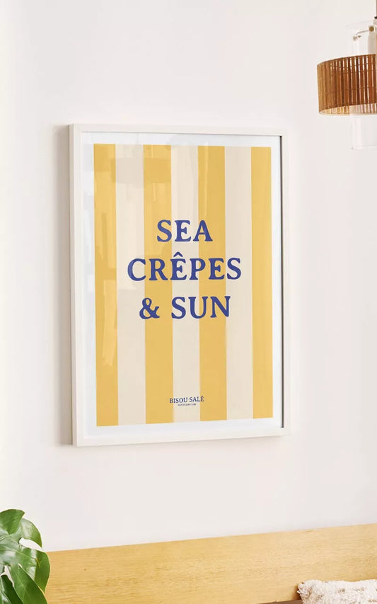 Affiche sea crêpes and sun