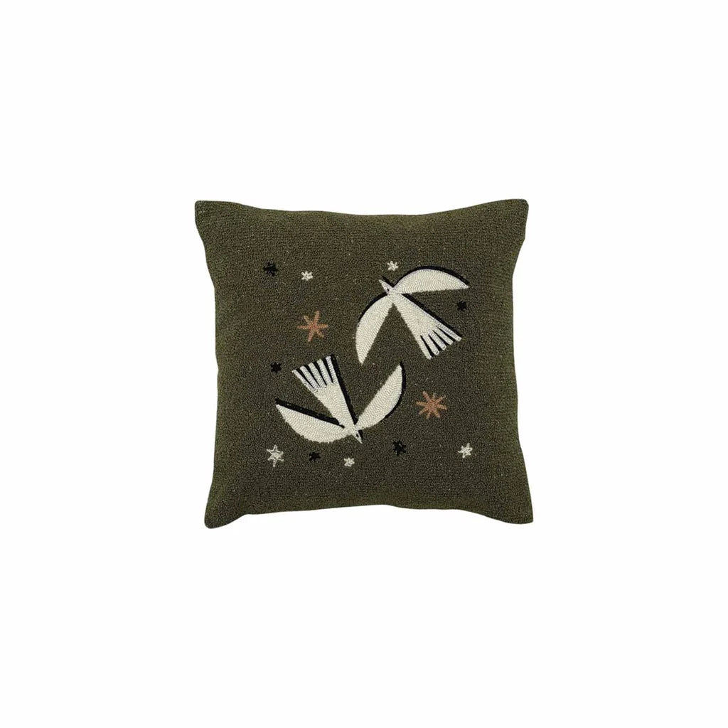 Coussin colombe kaki 40x40