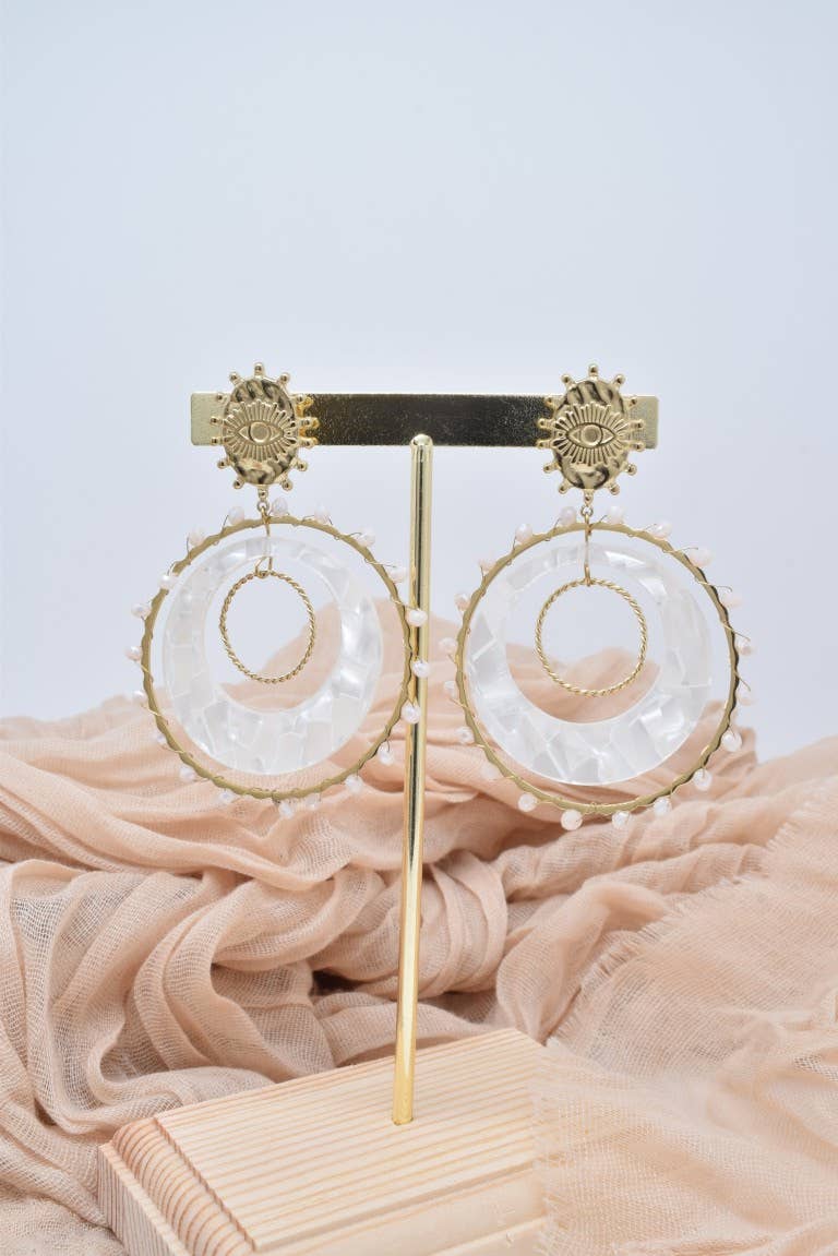 Boucles d'oreilles en acier inoxydable -BO100359OR