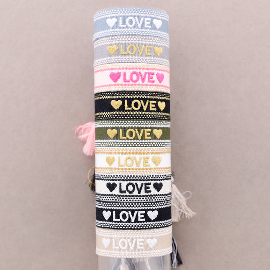 Bracelet Macramé Love: Bleu