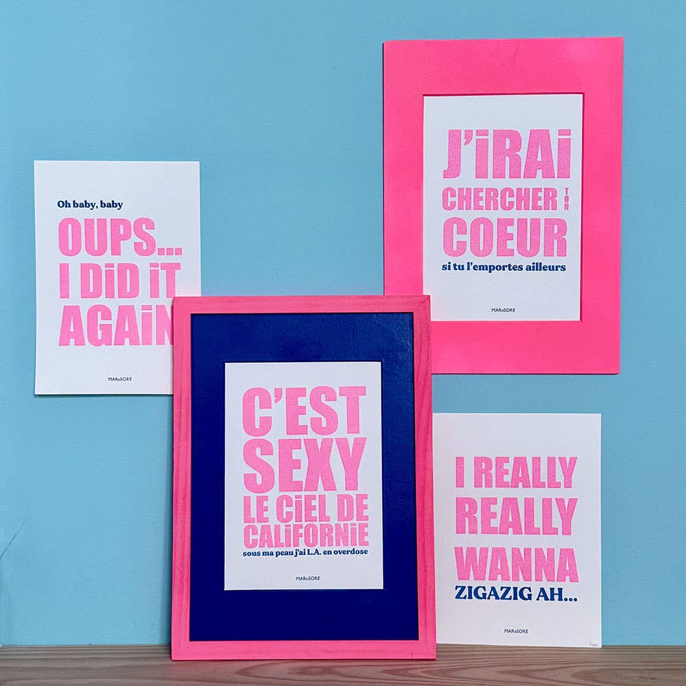 Risographie J'irai chercher ton coeur