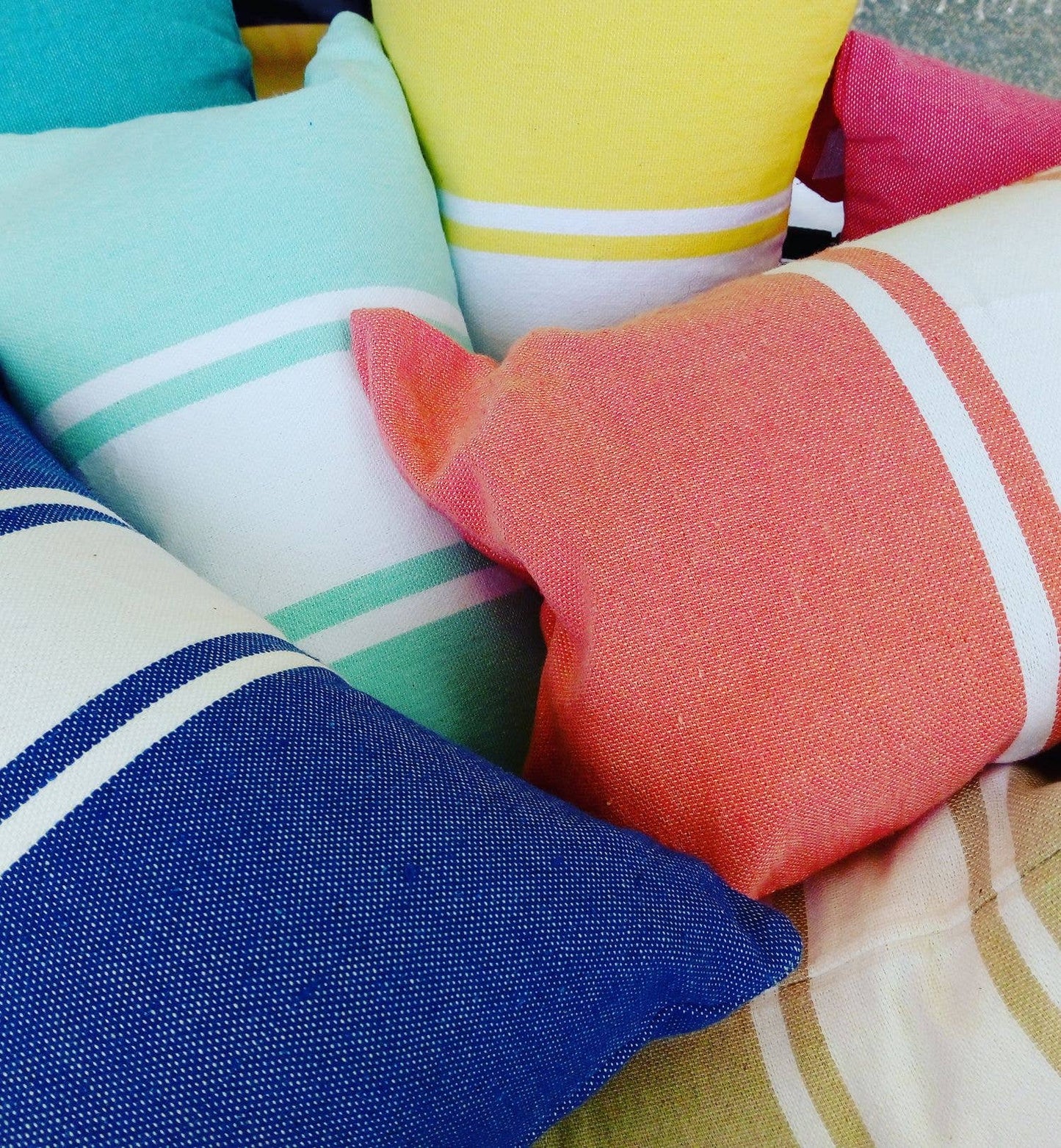 Coussin de plage gonflable Auténtica Beige 100% coton