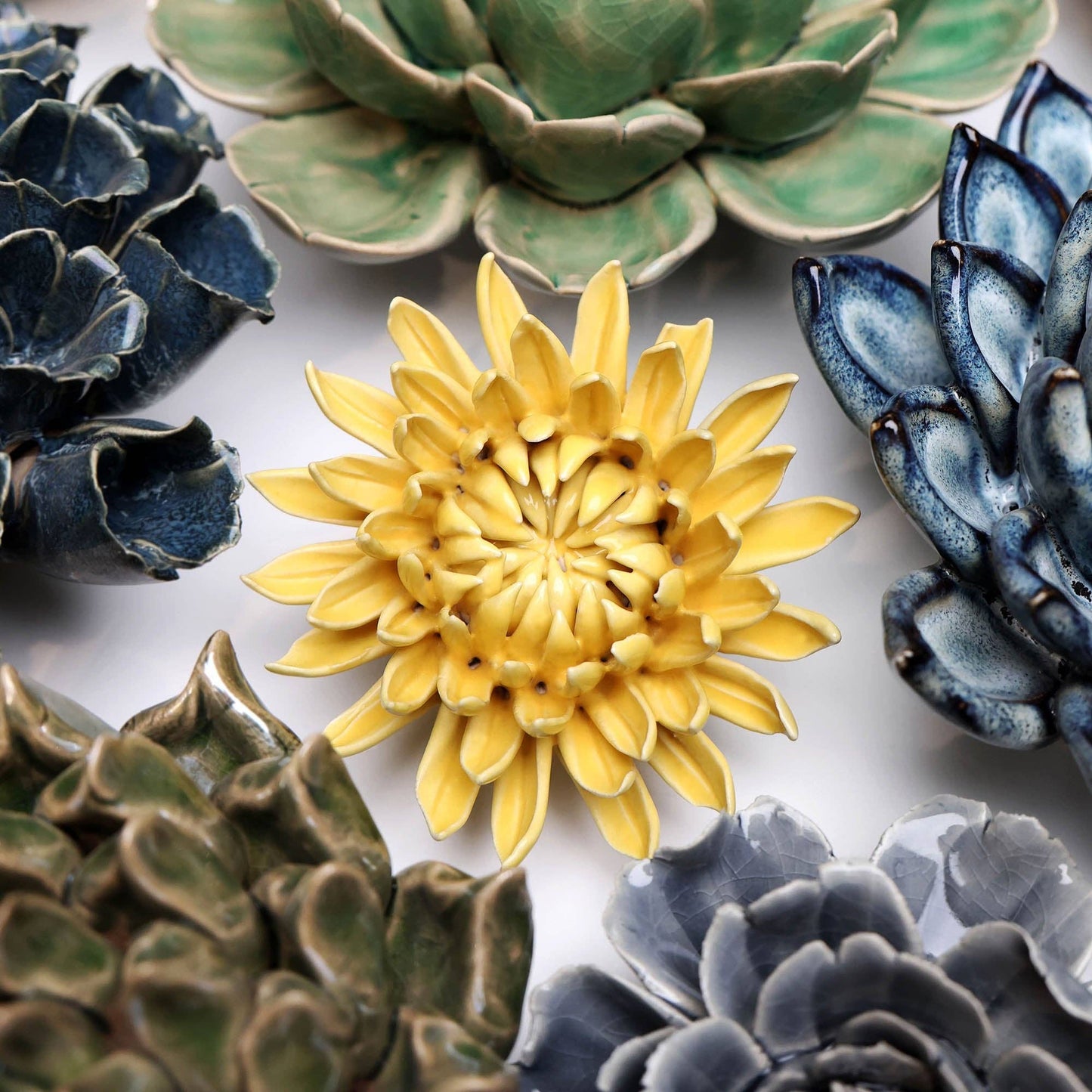 Amoureux des plantes d'intérieur - Cadeaux muraux botaniques de fleurs Chrysanthème jaune