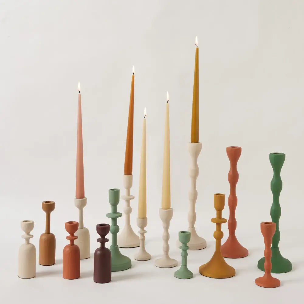 Bougeoir Terra - 14 cm - Sienne
