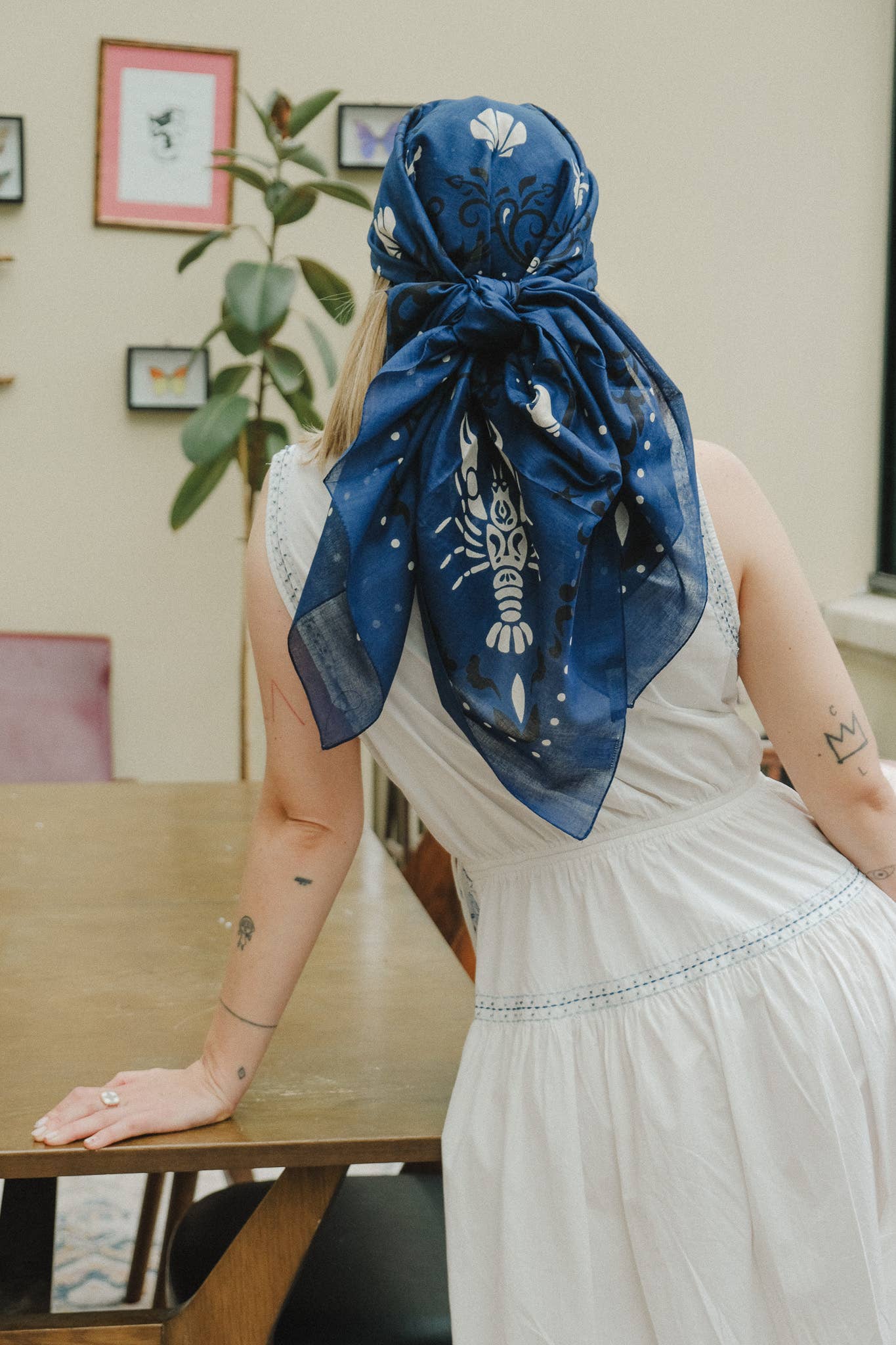 Bandana crustacés navy