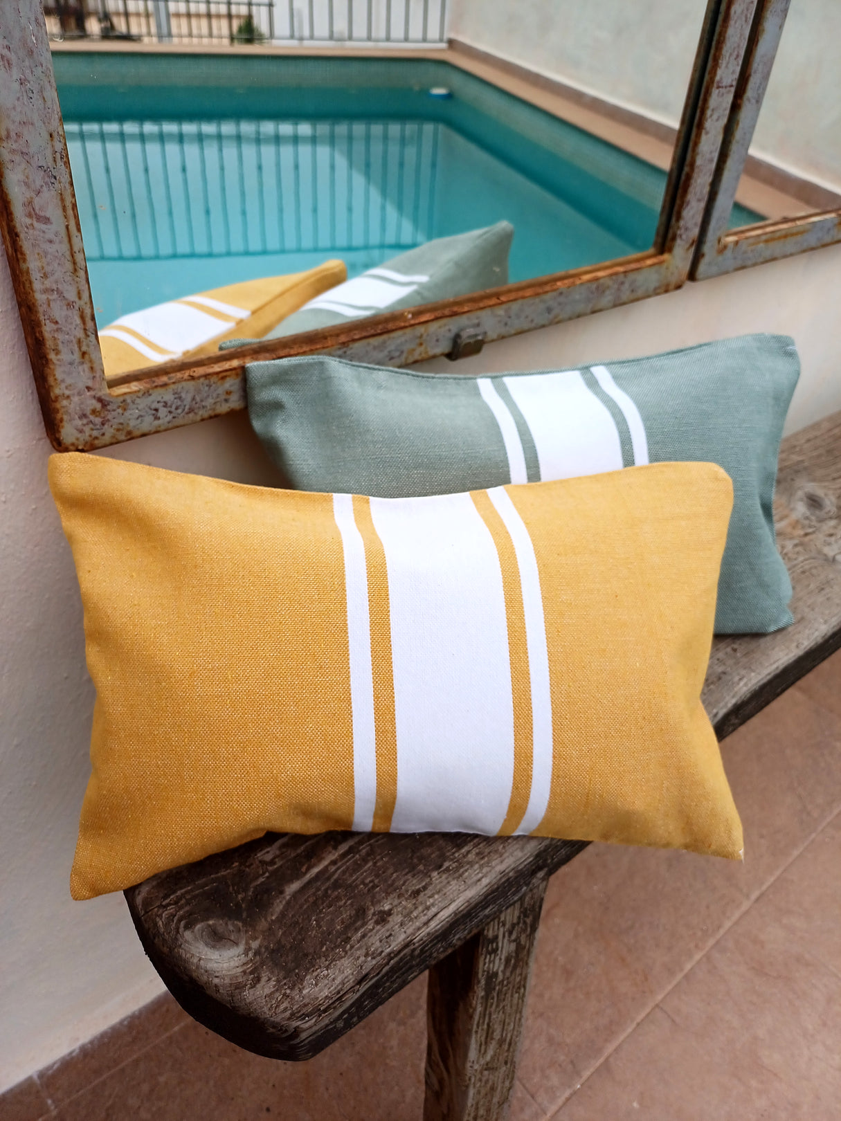 Coussin de plage gonflable Auténtica Beige 100% coton