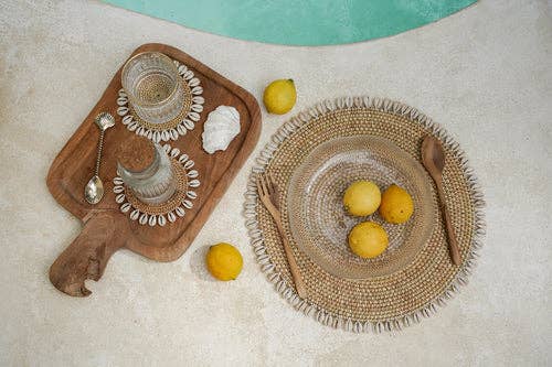 Cuillère à café dorée en métal avec design coquillage - Hippie Monkey