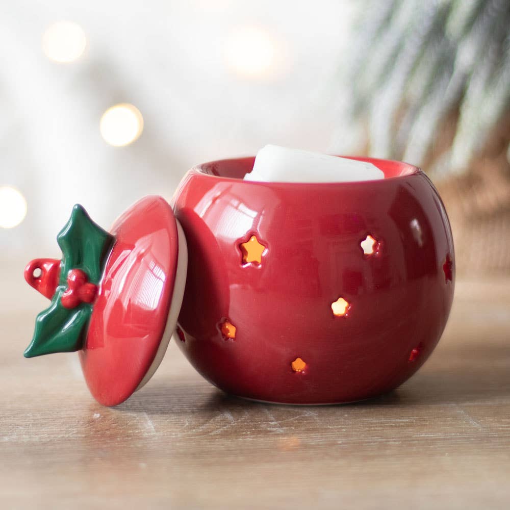 Boule à mazout en forme de boule de Noël rouge