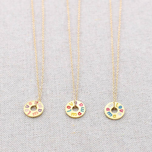Collier en acier pendentif Love Mama: Combiné 1