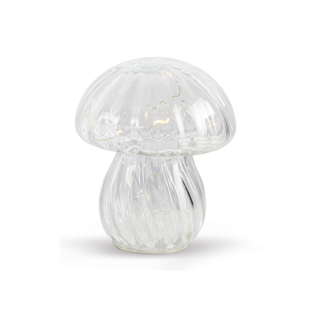 Lampe décorative champi transparente à piles