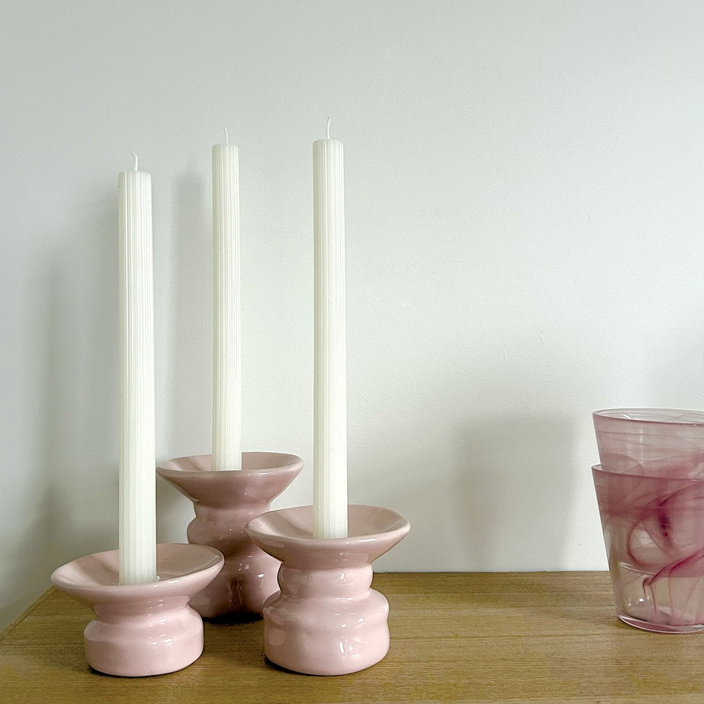 Bougeoir Padre rose assortie