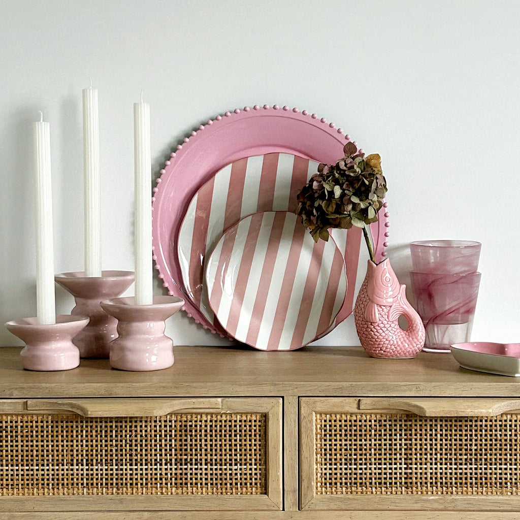 Bougeoir Padre rose assortie