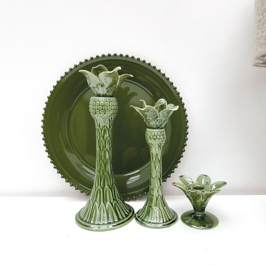 Bougeoir palmier PM vert