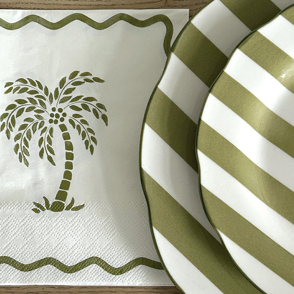 serviette papier palmier kaki x20