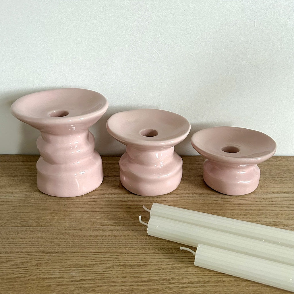 Bougeoir Padre rose assortie