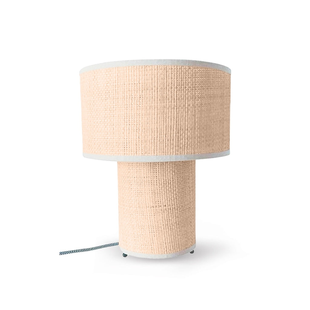 Lampe Saturne pm raphia naturel