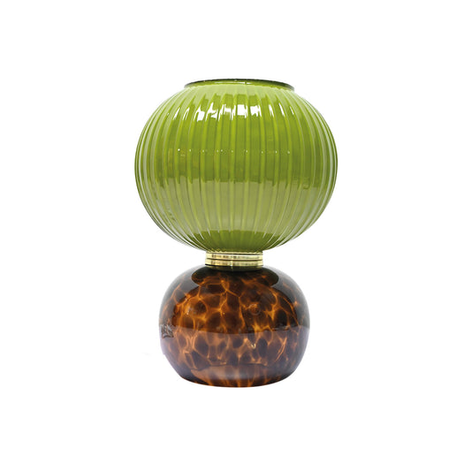 Lampe Adonis pm leopard Kaki D20 H28cm