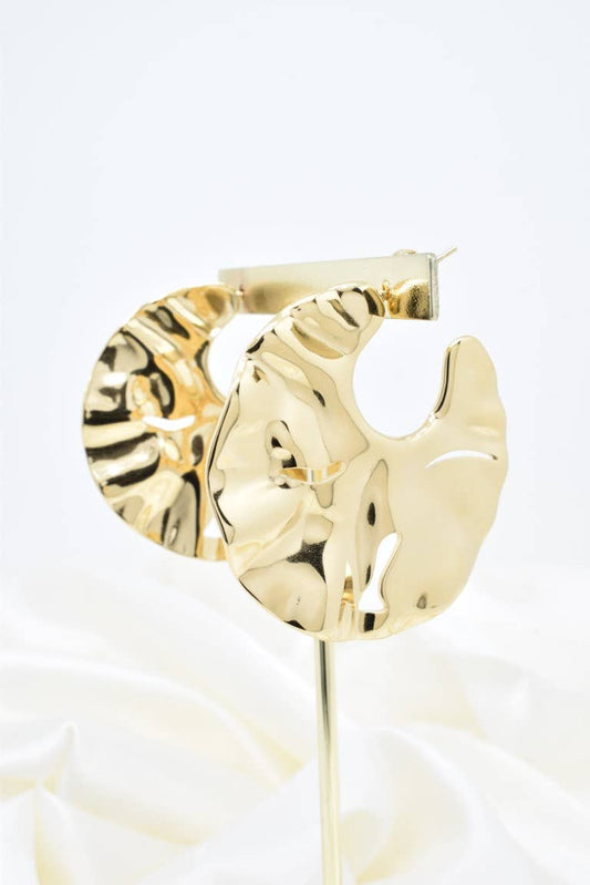 Boucles d'oreilles en acier inoxydable -BO100333: Doré