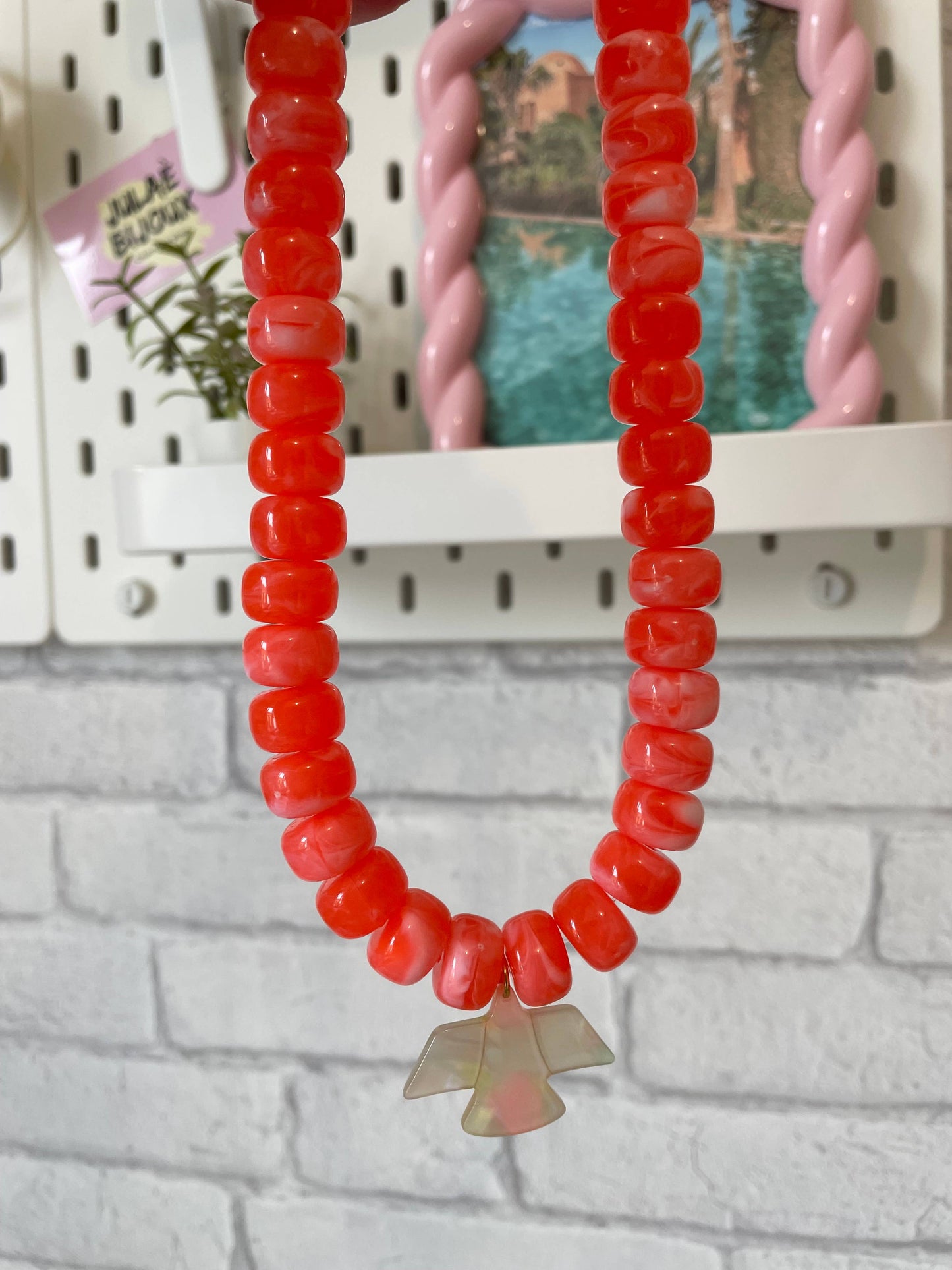 Collier Charlie: Perle beige