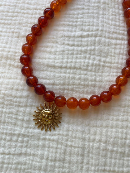 Collier Aventure – 5 variantes-Perles Acryliques Marbrées : Chocolat