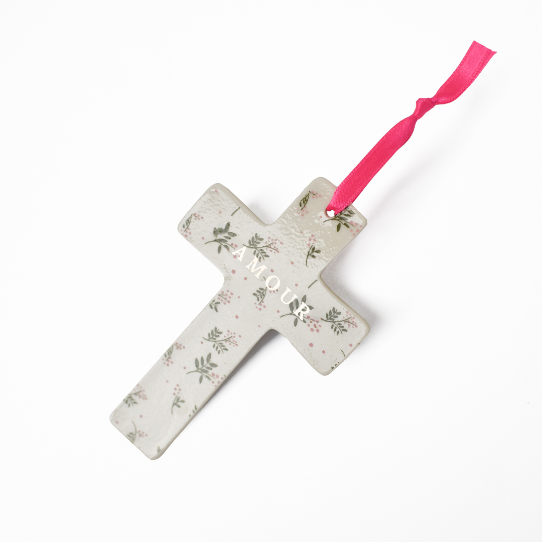 Croix Murale Pink Berry: Amour