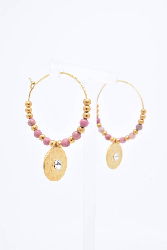 BOUCLES D'OREILLES - BO100118OR: Rose