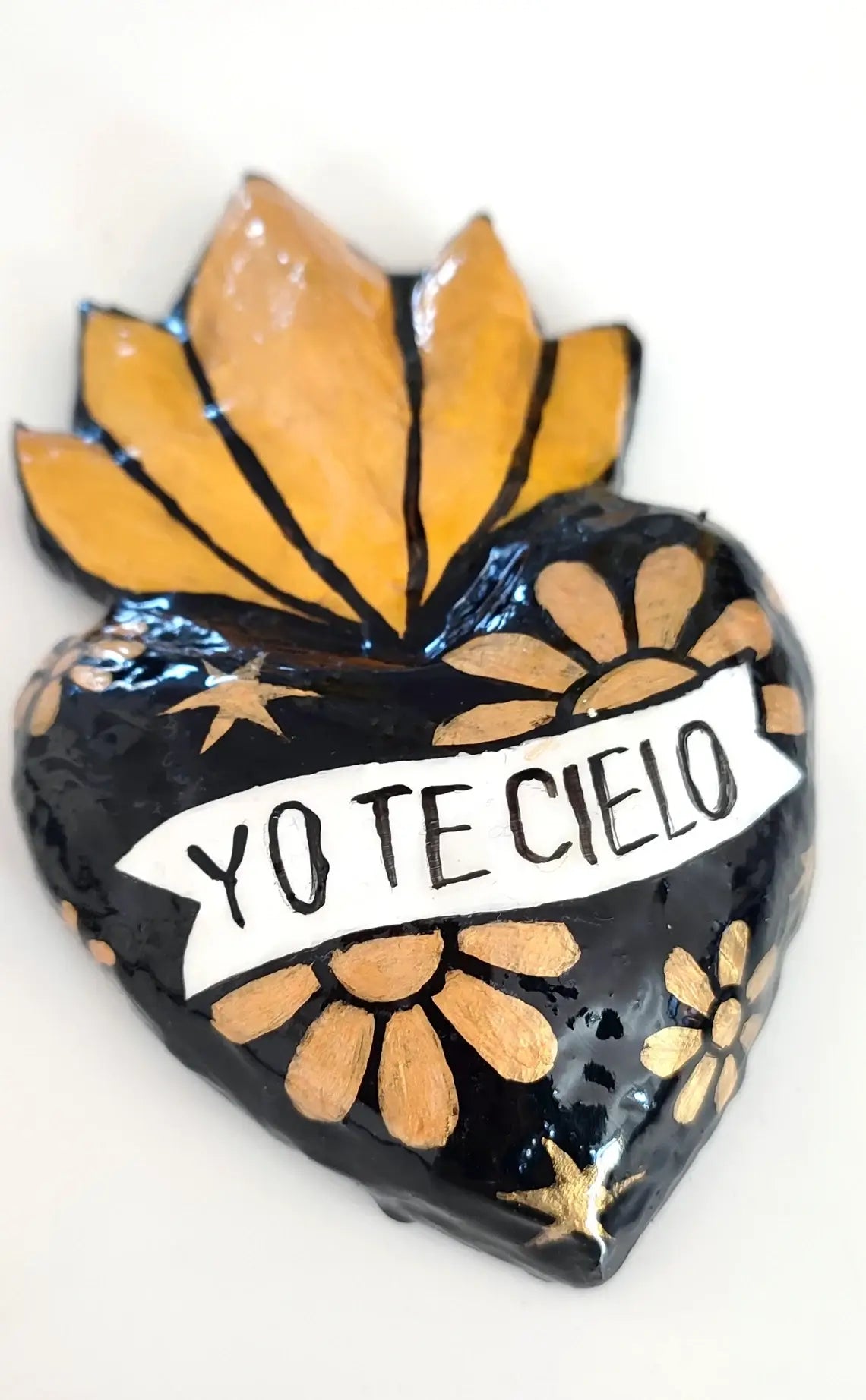 Exvoto, citation de Frida Kahlo, Yo te cielo, milagrito mexicain: Noir