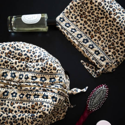 Trousse de toilette - léopard beige