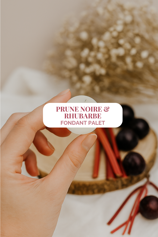 " Prune noire & Rhubarbe " - Fondant parfumé 5h