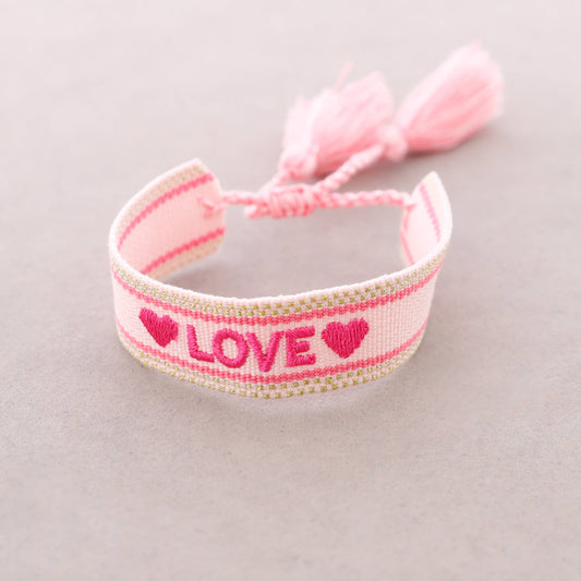 Bracelet Macramé Love: Rose