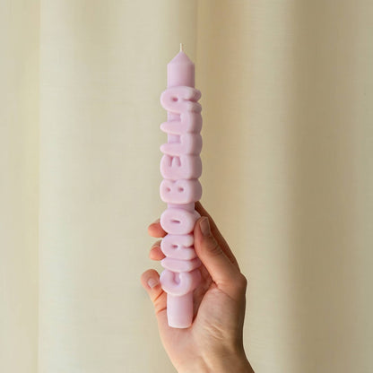 Bougie conique CIAO BELLA - Fait main - Bougies coniques 3D: Lilas
