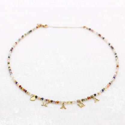 Collier Maman Acier: Rose