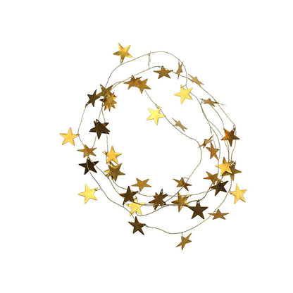 Guirlande décorative étoiles en laiton, 185 cm