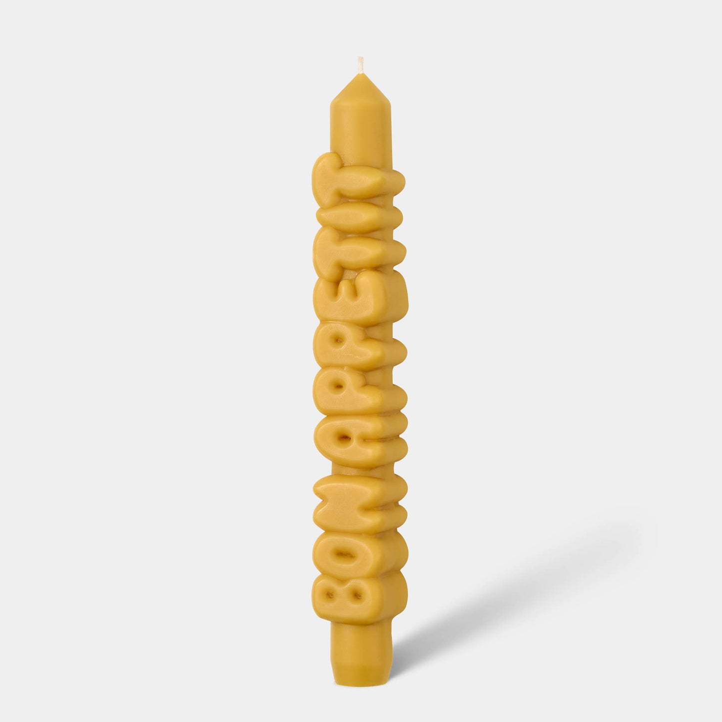 Bougie conique Bon Appétit - Fait main - Bougies coniques 3D: Beige